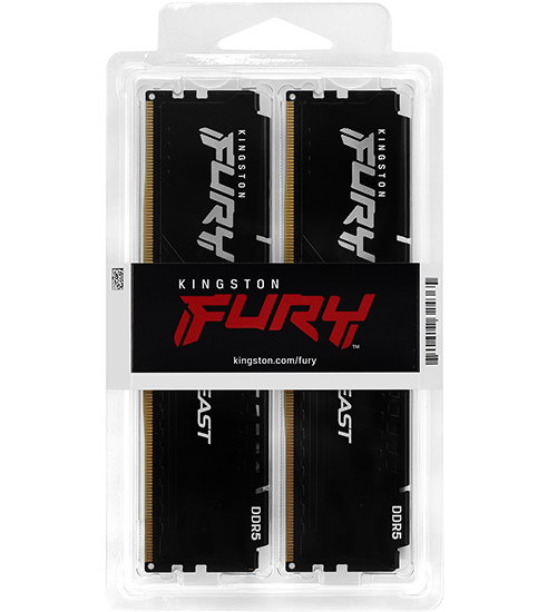 Комплект оперативной памяти Kingston Fury Beast (KF564C32BBK2-32) [32 ГБ, DDR 5, 6400 МГц, 1.4 В, KIT]