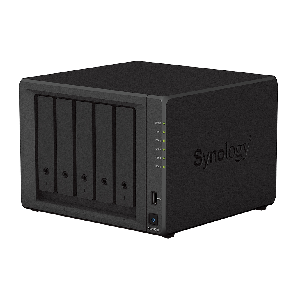 Сетевое хранилище Synology DS1522+ 5xHDD NAS-сервер «All-in-1» (до 15-ти HDD с модулем DX517х2 до 240ТБ)